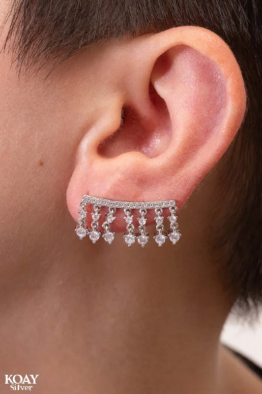 crystal earrings for women -Crawler Zircons Earring (01)