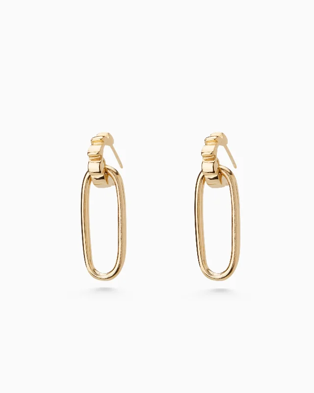 gemstone earrings for women -Vault Trim Hoops | Gold