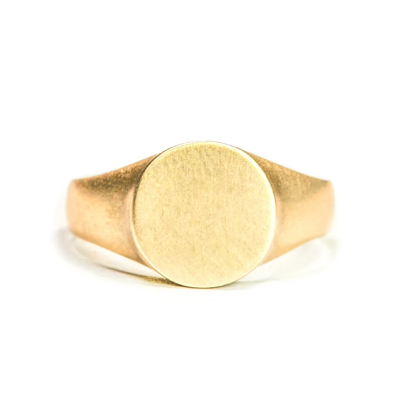 fashion rings for women -<!--RG450-->round personalized signet ring 14k