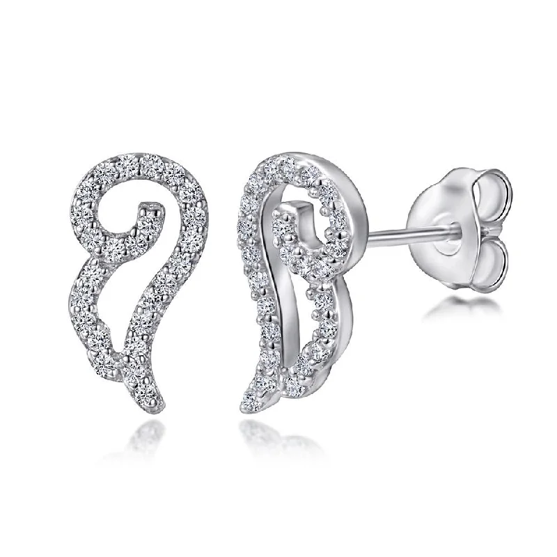 luxury diamond earrings for women -Wigs of Angel Stud Earrings