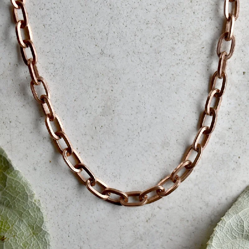 bold necklaces for women -Copper Heavy Gauge Link Chain