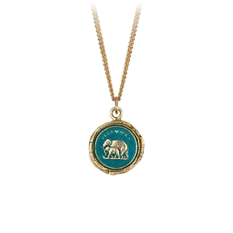 custom engraved necklaces for women -14k Gold My Life Signature Talisman - True Colors