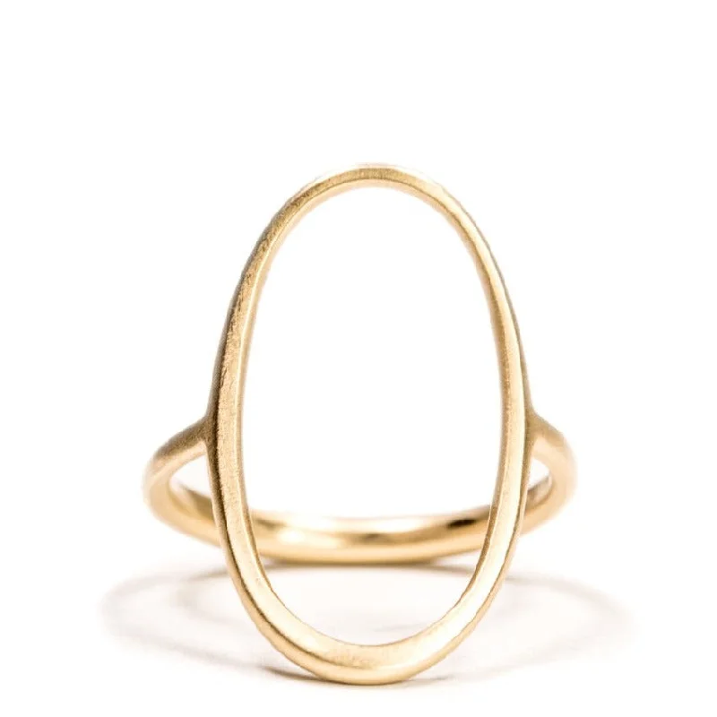 rose gold rings for women -<!--RG334-->open oval ring