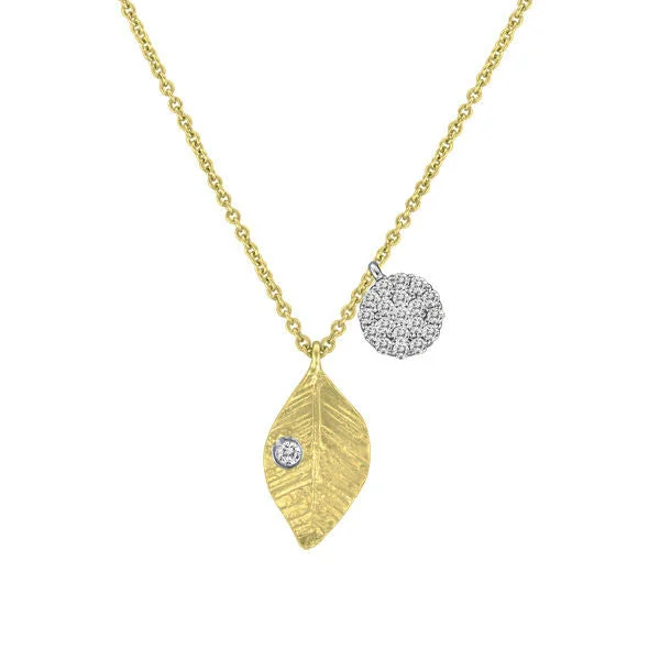 bridal necklaces for women -Diamond Leaf Necklace