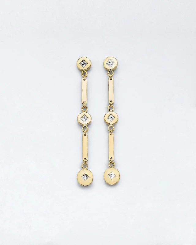 simple hoop earrings for women -Drop Dead Medallion Earrings