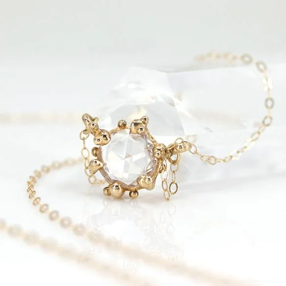 gold necklace sets for women -White Sapphire Baleal Necklace