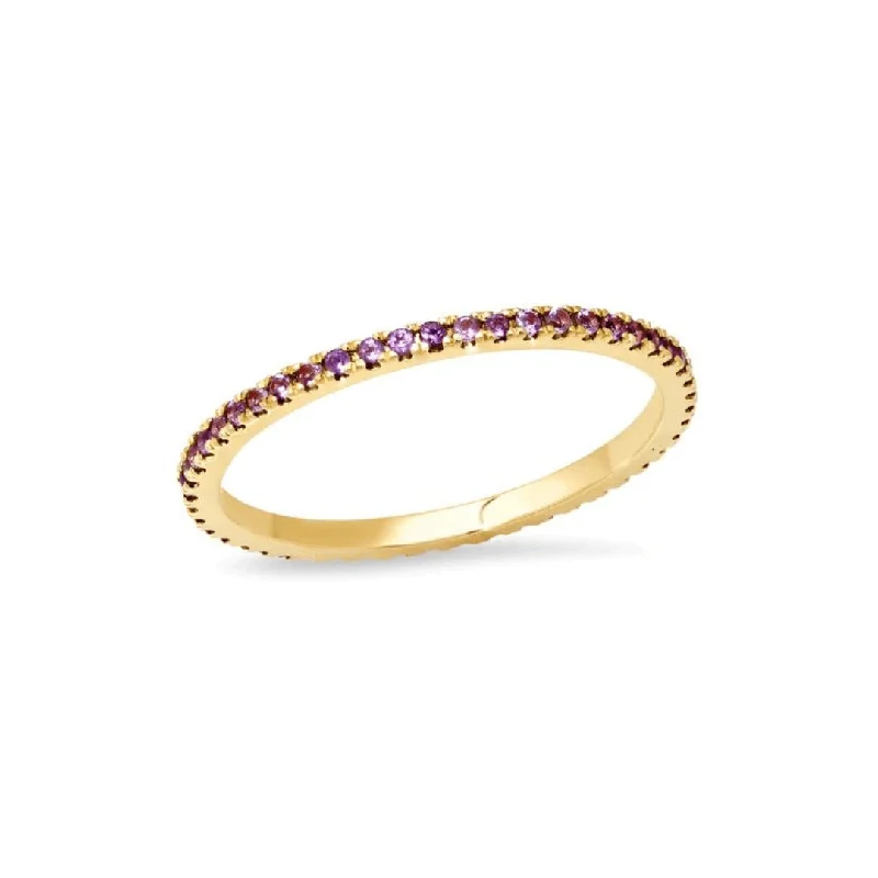 pearl necklaces for women -Amethyst Eternity Band