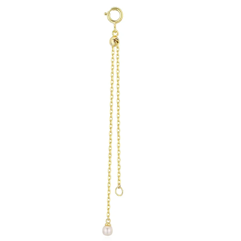 sparkling necklaces for women -Extension Chain Necklace (Yellow Gold)