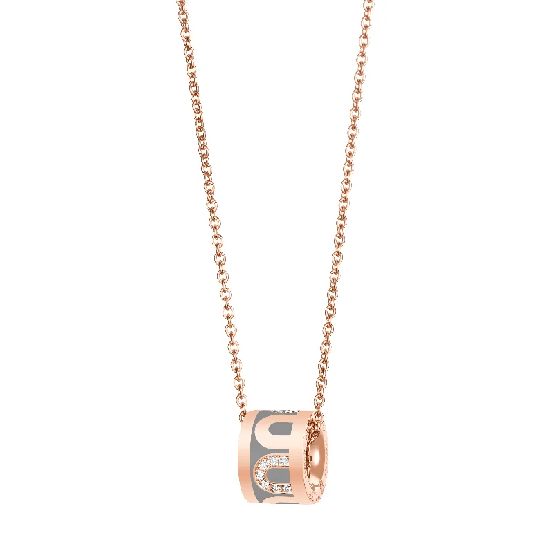 classic pearl necklaces for women -L'Arc de DAVIDOR Bead, 18k Rose Gold with Lacquered Ceramic and Colonnato Diamonds