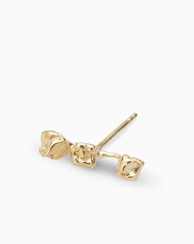 gold stud earrings for women -Blossom Stud | Gold