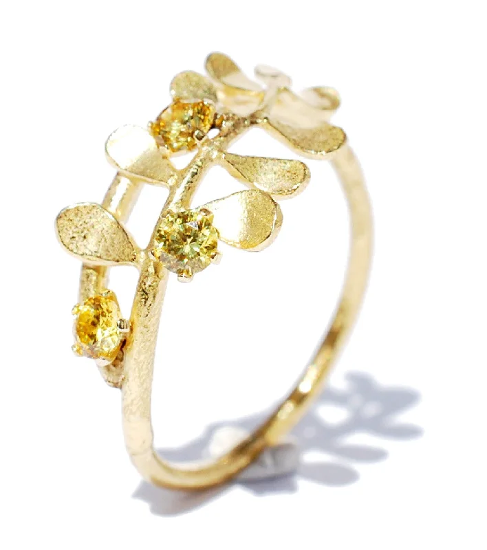 bridal gold rings for women -04. Sophora Stoneset Ring