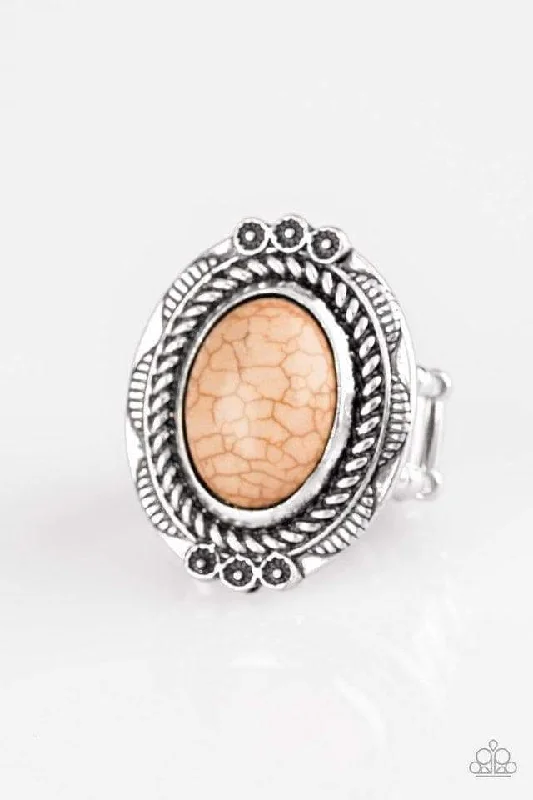 gemstone statement rings -Tumblin' Tumbleweeds Brown Ring