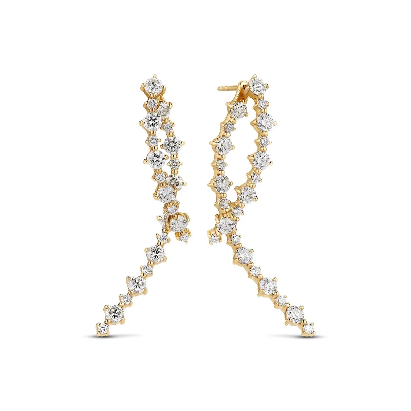 trendy statement earrings for women -Earrings Brina Lungo - with lab-grown diamonds