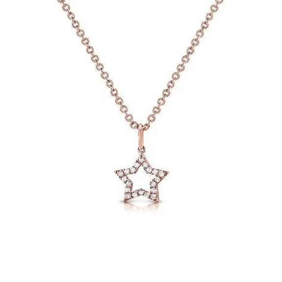 geometric necklaces for women -Diamond Star Necklace