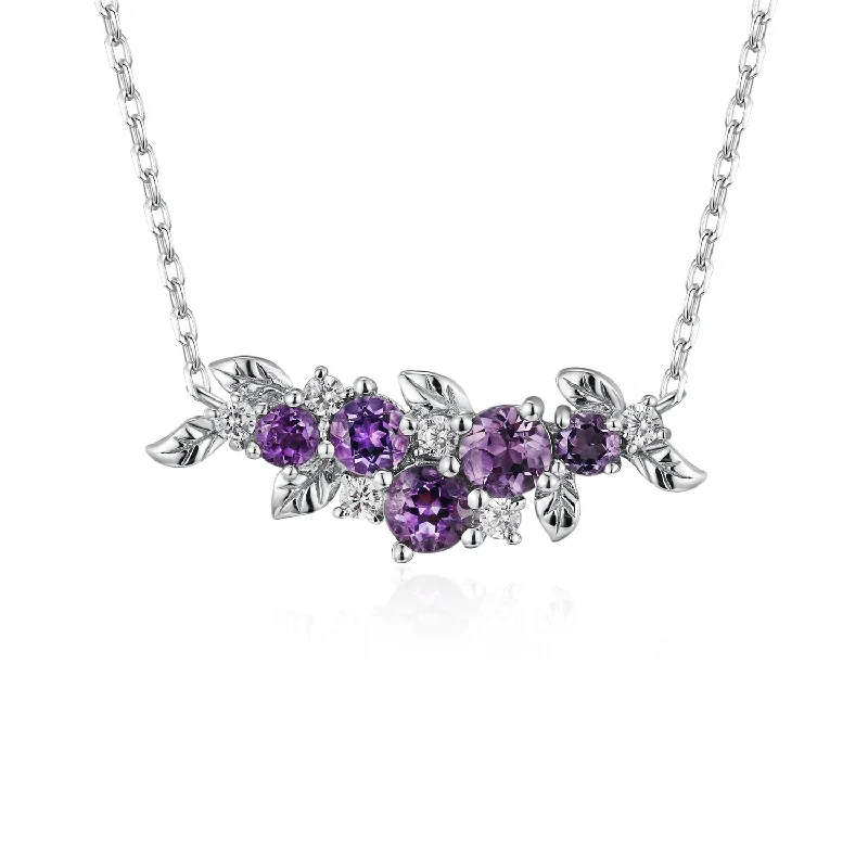 luxurious necklaces for women -Violet Grapevine Amethyst Necklace