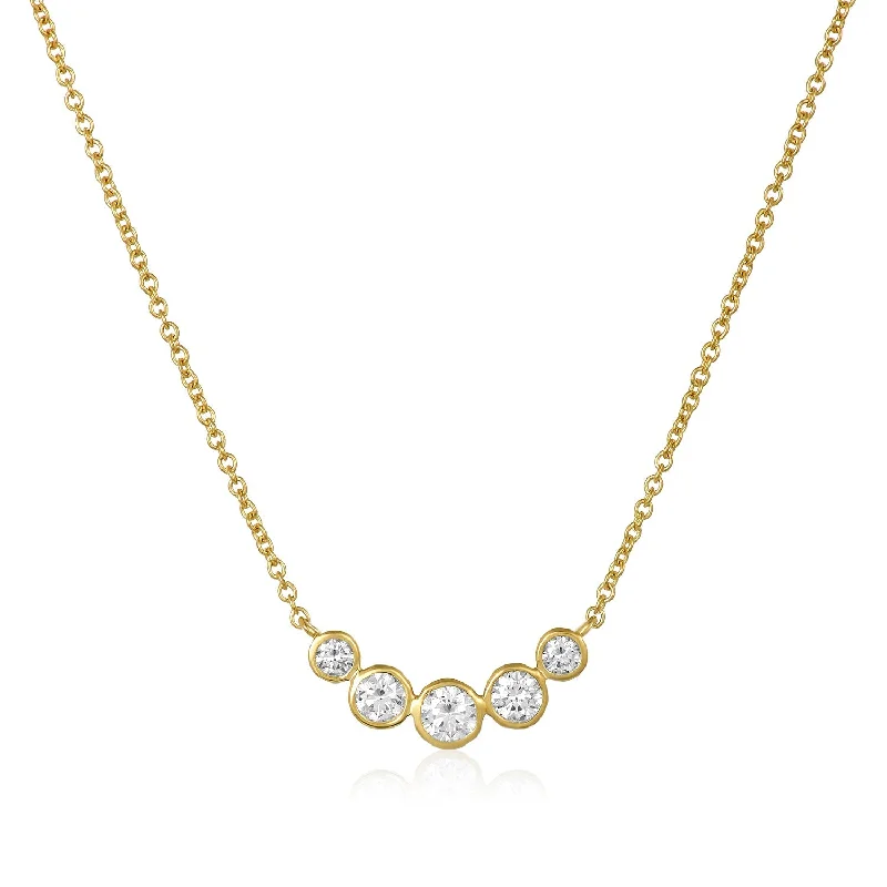 diamond necklaces for women -5 Diamond Bubble Necklace