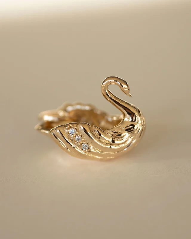 rose gold necklaces for women -Artifact 15: Cygnus Swan Pendant Charm Necklace