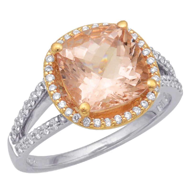 fashionable necklaces for women -Morganite and Diamond Ring