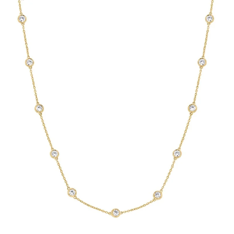 layered necklaces for women -Diamond By The Yard Necklace