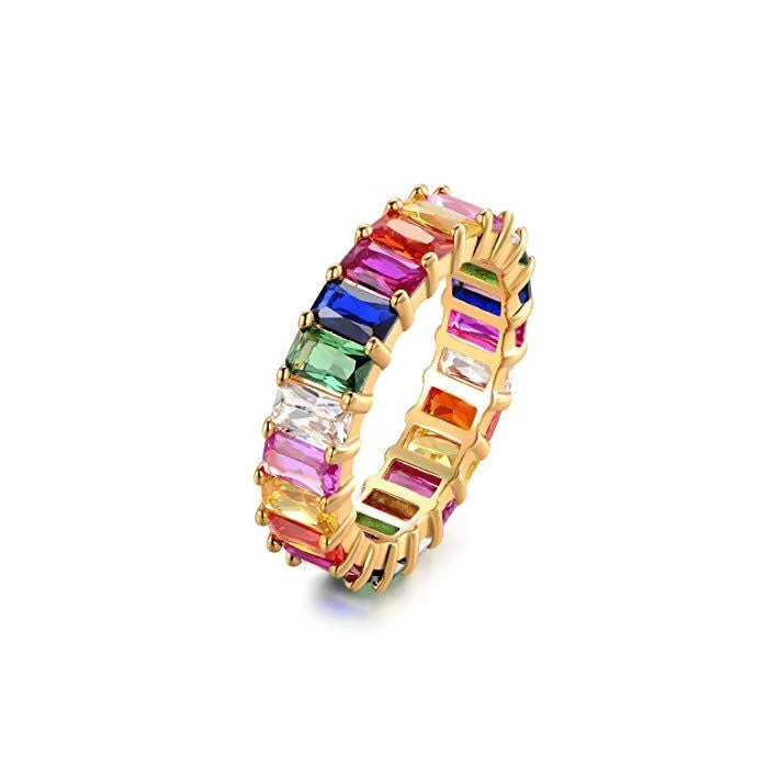 stackable diamond rings -Cubic Zirconia Decor Ring