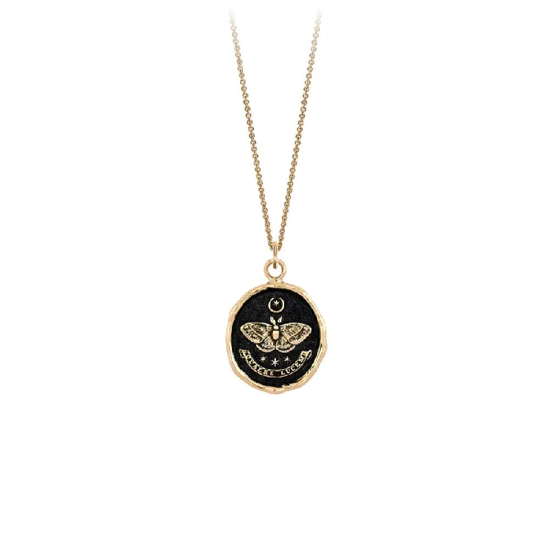 simple gold necklaces for women -14k Gold Seek the Light Talisman