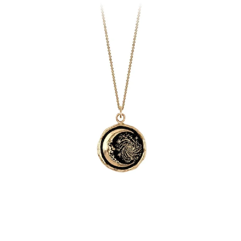 boho necklaces for women -14k Gold Trust the Universe Talisman