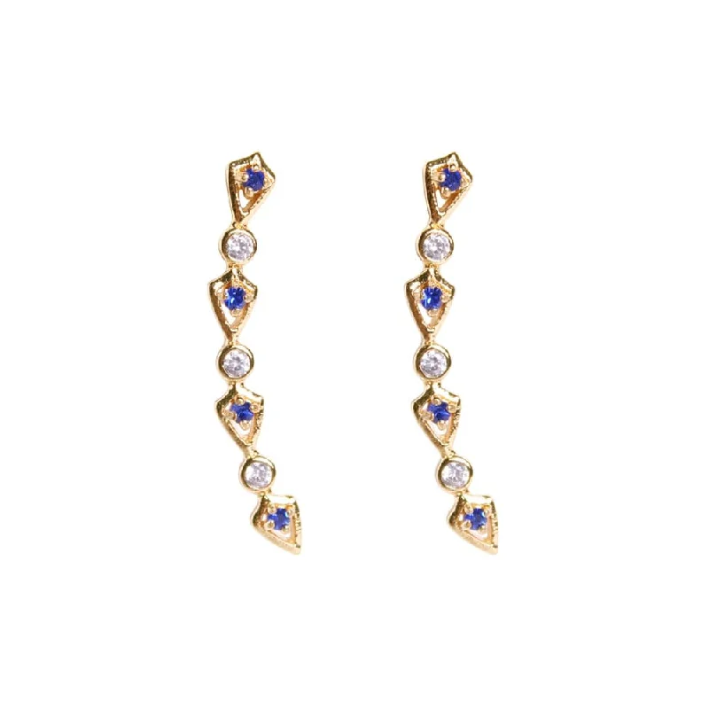 luxury earrings for women -Ophelia Gold Curved Earrings