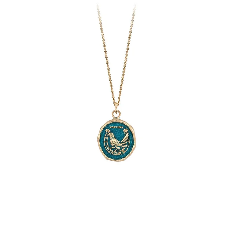 trendy pendant necklaces for women -14k Gold Luck Talisman - True Colors