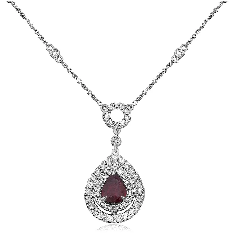 choker necklaces for women -Ruby and Diamond Necklace