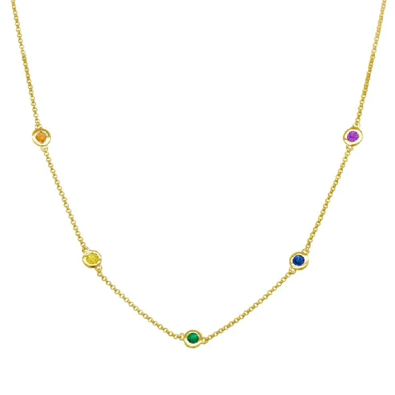 fashionable necklaces for women -Birthstone Bezel Necklace