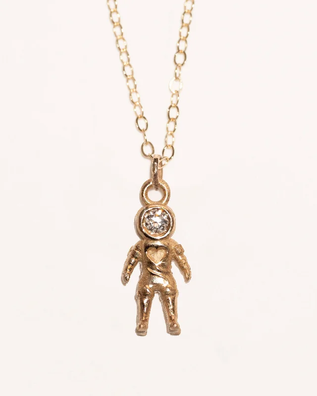 simple charm necklaces for women -Artifact 00: The Ghost Astronaut Charm Necklace