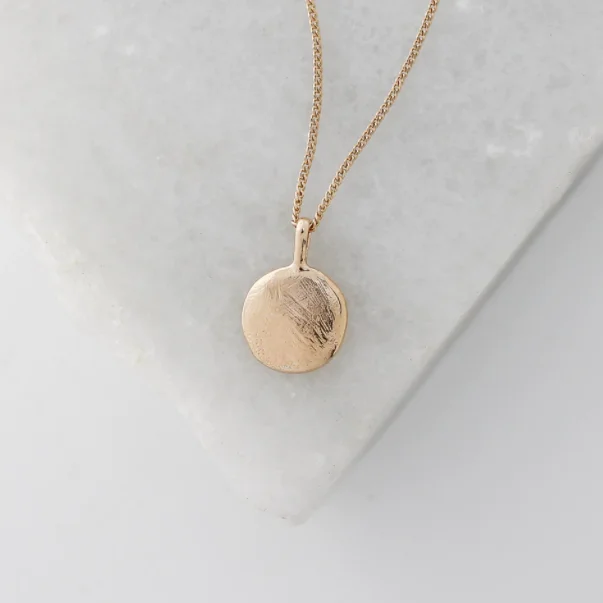 engraved necklaces for women -14KY Gold Small Beach Necklace