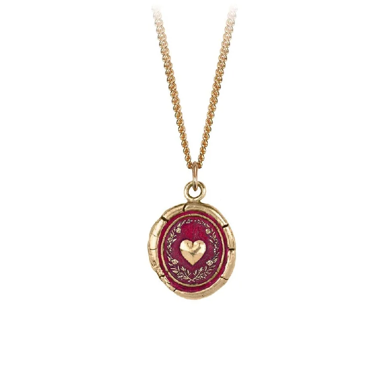 gemstone pendant necklaces for women -14k Gold Self-Love Signature Talisman - True Colors