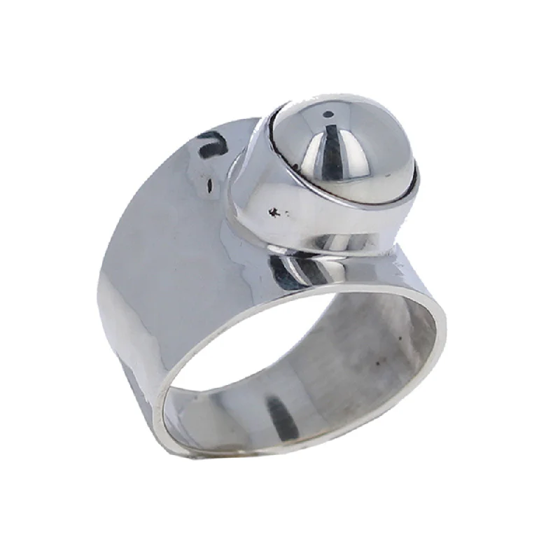 stylish wedding rings for women -Sterling Artisan Ball Ring