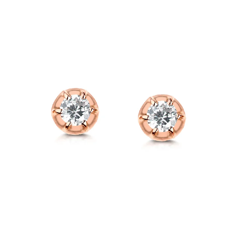 big statement earrings for women -Rose Stud Earrings