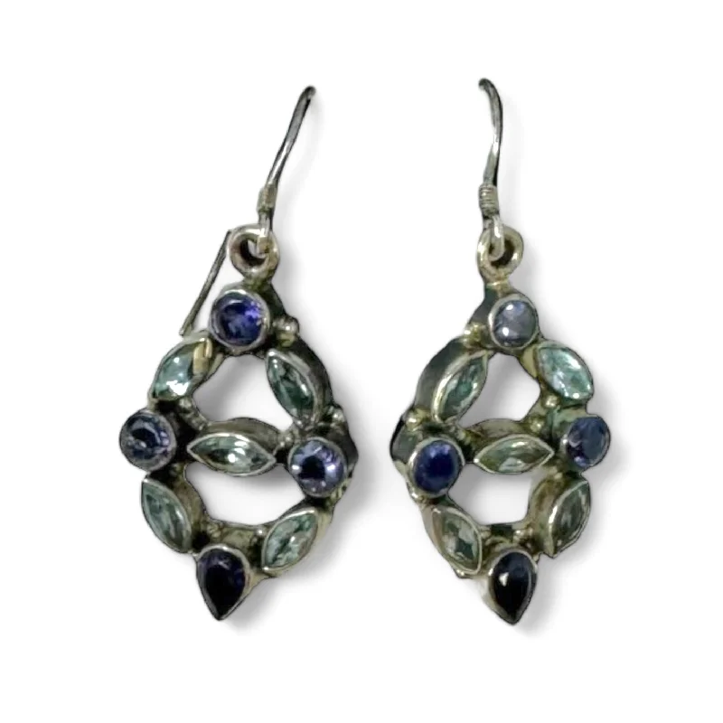 silver earrings for women -Sterling Silver Gemstone Earrings