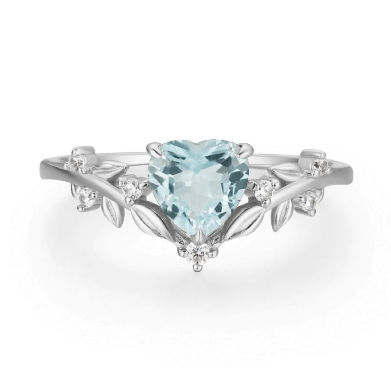 infinity necklaces for women -Heart’s Desire Aquamarine Ring©