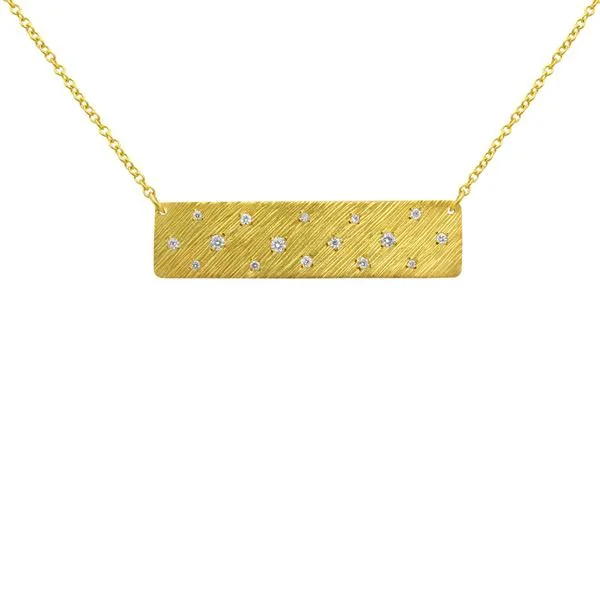 birthstone necklaces for women -Diamond Bar Necklace