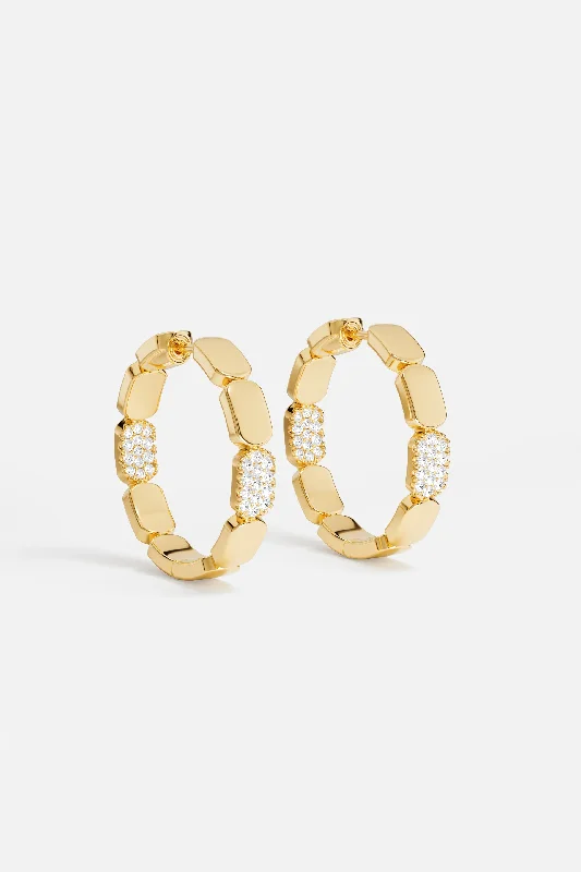 luxury diamond earrings for women -Dainty Gold Hoop Earrings - Small