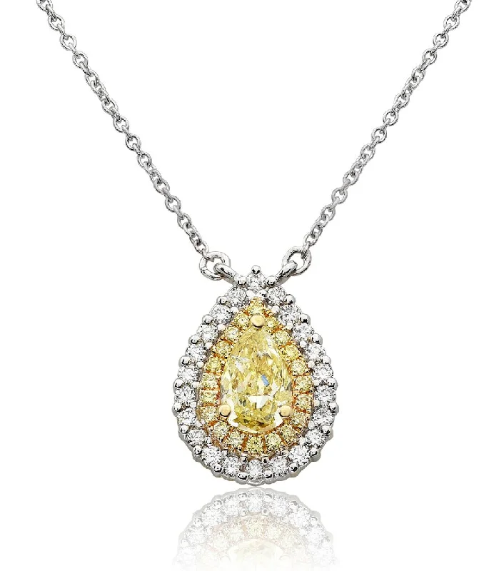 pearl necklaces for women -Yellow Diamond Necklace