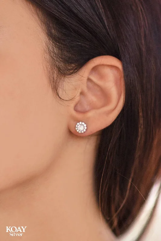 gold stud earrings for women -Zircon (03) Earring