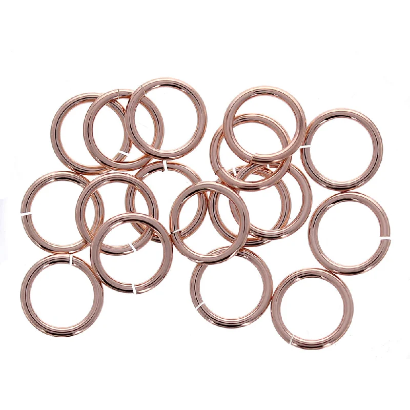 eternity rings for women -6mm 20ga Rose Gold Fill Open Jump Rings