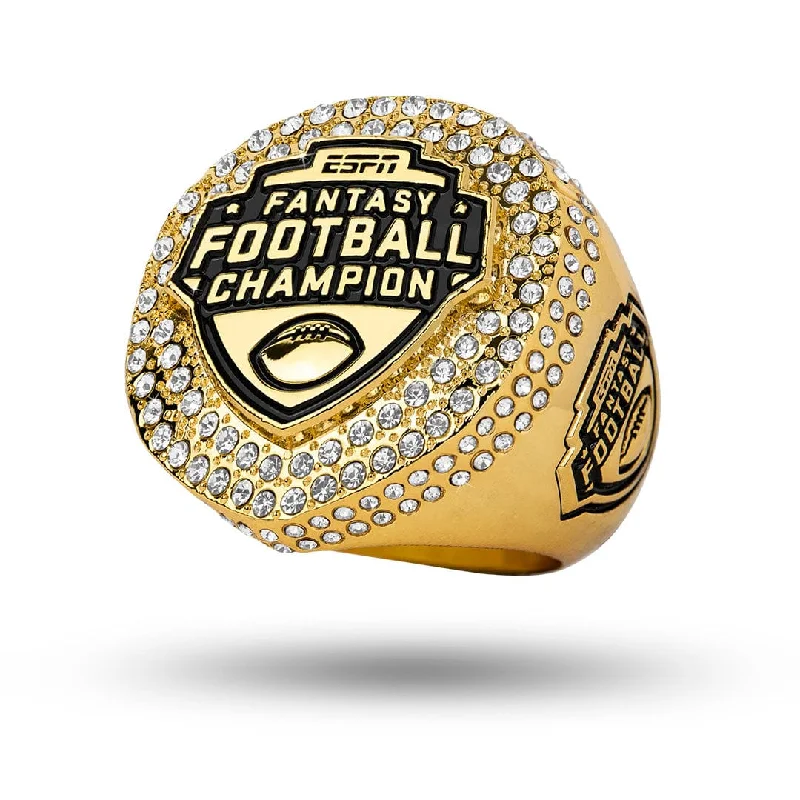 layered gold necklaces for women -ESPN Fantasy Football Championship Ring