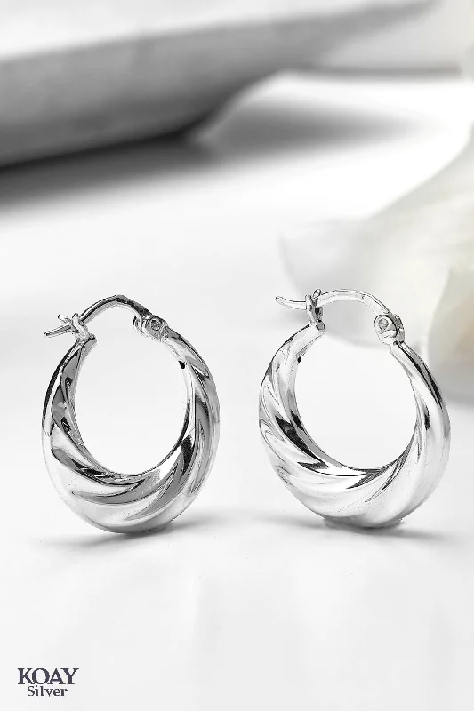 simple hoop earrings for women -Wavy Earring (02)