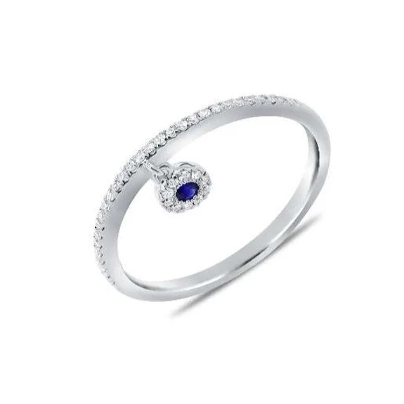 elegant necklaces for women -Sapphire and Diamond Ring