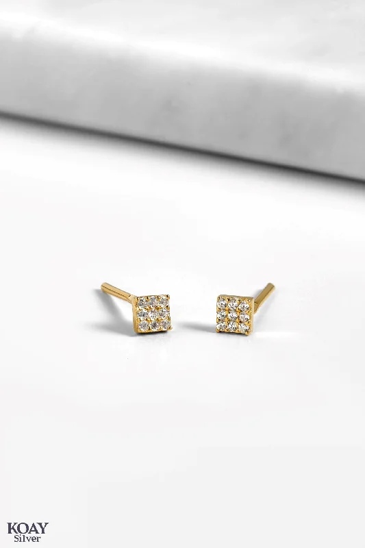 vintage drop earrings for women -Zircon Earring (029) Diamond GP