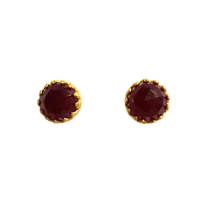 sapphire earrings for women -Rococo Earring - Garnet Quartz