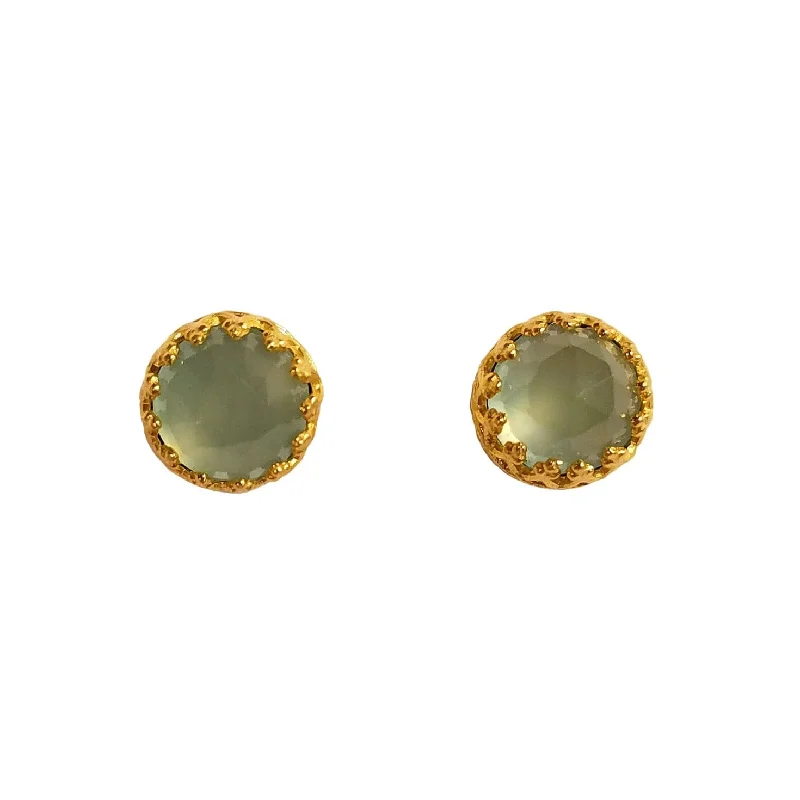 simple stud earrings for women -Rococo Earring - Aquamarine Quartz