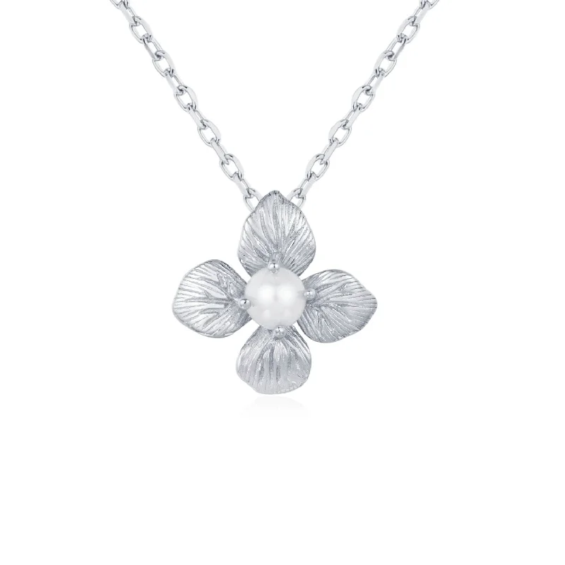 fashion necklaces for women -Gossamer Petal Pearl Necklace