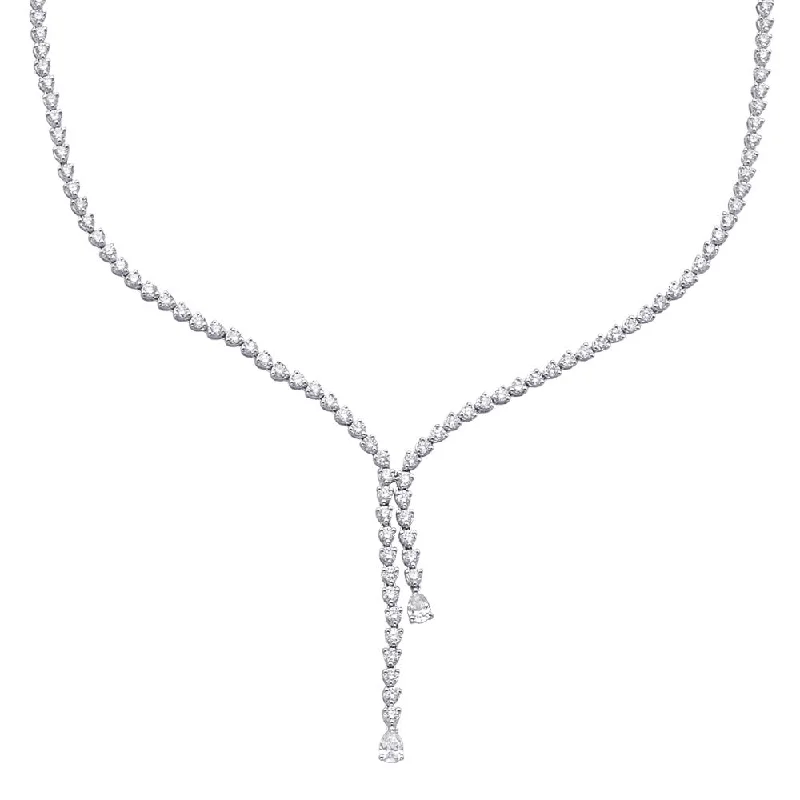 luxury chain necklaces for women -Diamond Lariat Necklace